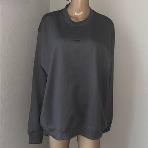 Nwt Vox Populi for the people Sigma Charcoal Crew Neck Sweater